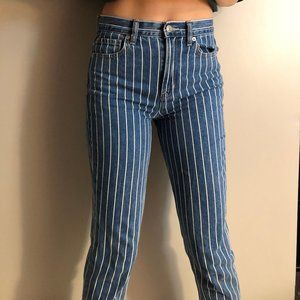 American Eagle Striped Denim Jeans